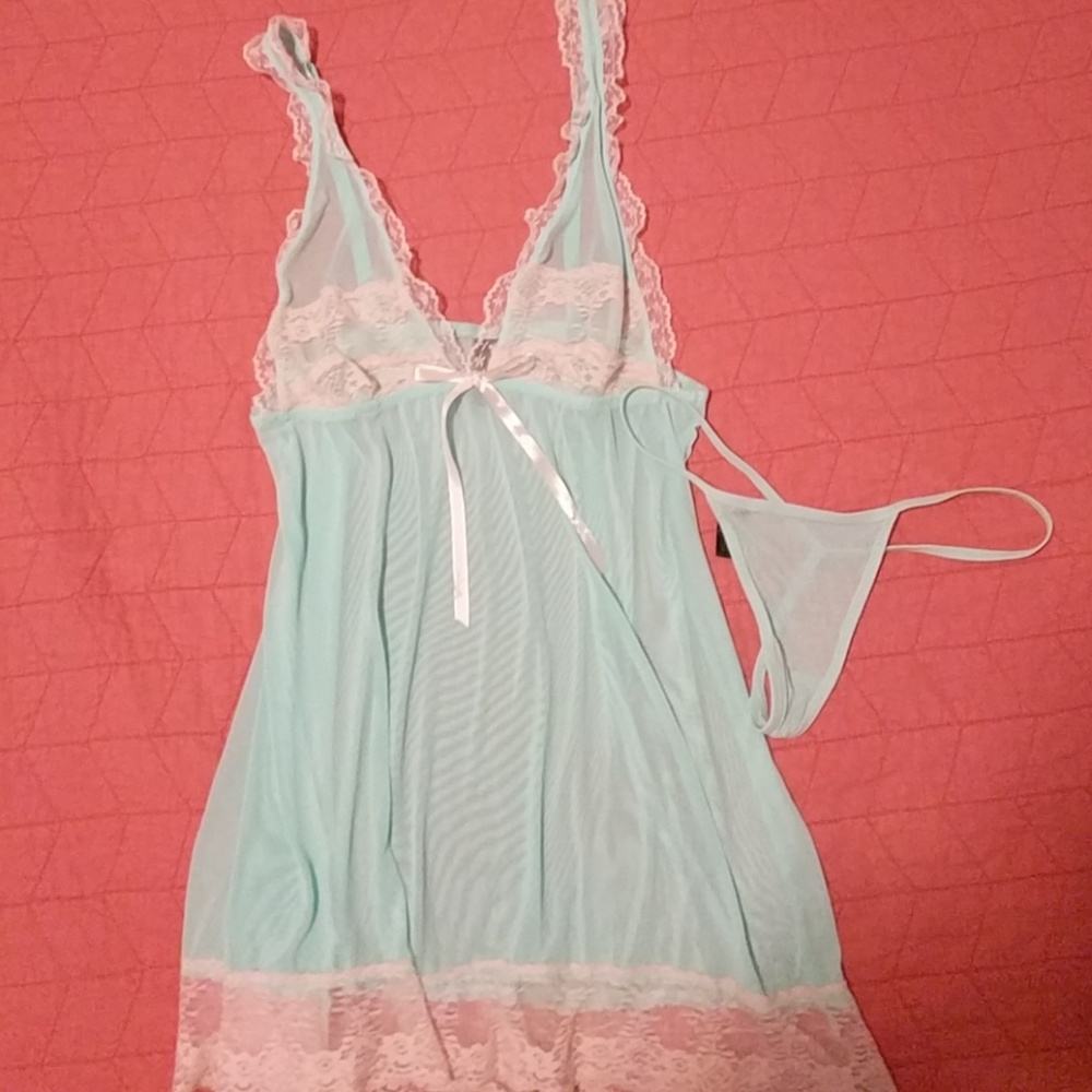 Teal Marilyn Monroe lacey lingerie/ nighty! NWOT!